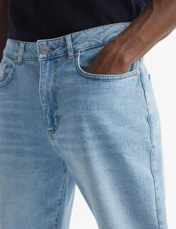 Reiss Portabello Slim-fit Tapered-leg Stretch-denim Jeans -Metro Style Shop R04086981 WASHEDBLUE ALT04