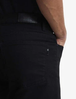 Reiss Jet Slim-fit Tapered-leg Stretch-cotton Jeans -Metro Style Shop R04086984 BLACK ALT04