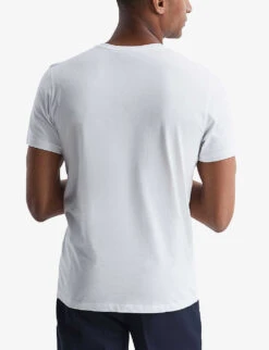 Reiss Bless Crewneck Cotton-jersey T-shirt -Metro Style Shop R04087041 WHITE ALT03