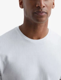 Reiss Bless Crewneck Cotton-jersey T-shirt -Metro Style Shop R04087041 WHITE ALT04