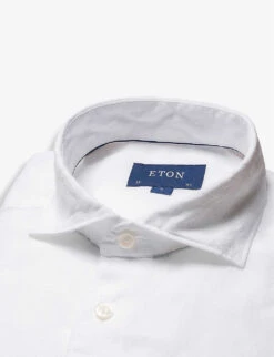 ETON Casual Spread-collar Linen Shirt -Metro Style Shop R04088482 WHITE ALT06