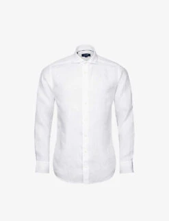 ETON Casual Spread-collar Linen Shirt