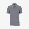 Boss Logo-embroidered Regular-fit Cotton-piqué Polo Shirt -Metro Style Shop R04093176 DARKBLUE M