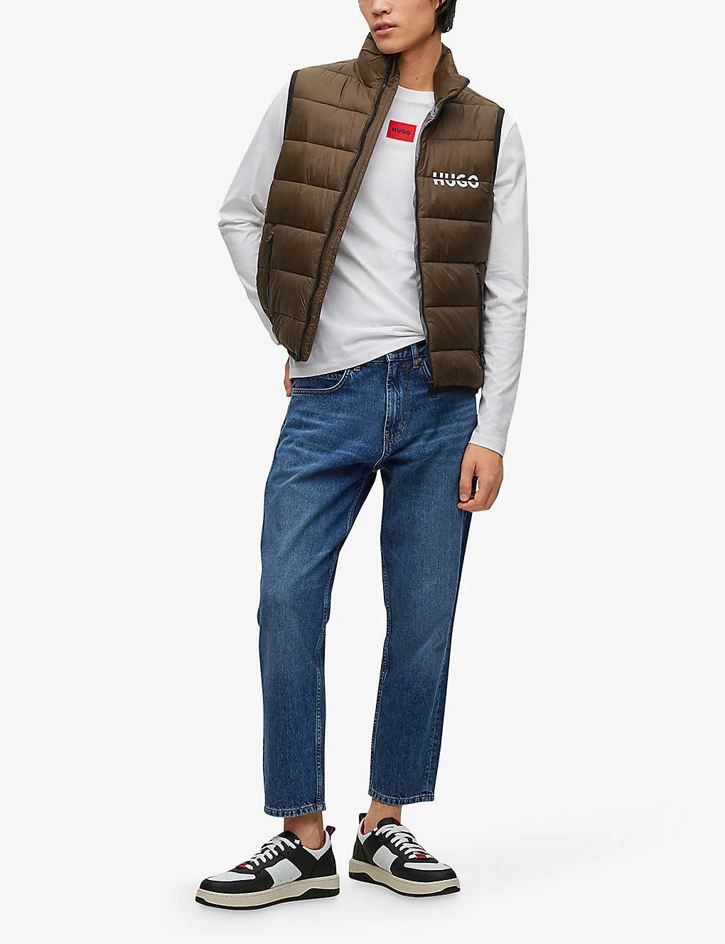 Hugo Leisure Mid-rise Regular-fit Cropped Denim Jeans 4 Hugo Leisure Mid-rise Regular-fit Cropped Denim Jeans - Image 2