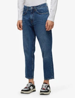 Hugo Leisure Mid-rise Regular-fit Cropped Denim Jeans 9 Hugo Leisure Mid-rise Regular-fit Cropped Denim Jeans -Metro Style Shop R04093488 BRIGHTBLUE ALT02