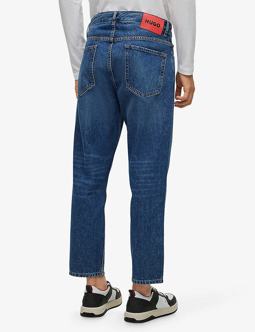 Hugo Leisure Mid-rise Regular-fit Cropped Denim Jeans 6 Hugo Leisure Mid-rise Regular-fit Cropped Denim Jeans - Image 4