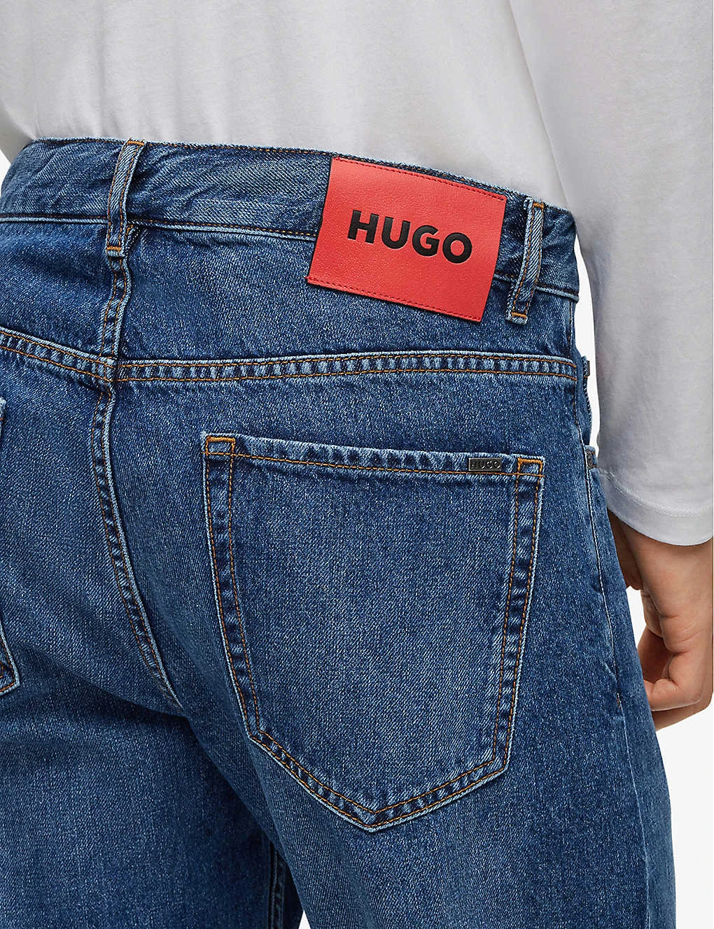 Hugo Leisure Mid-rise Regular-fit Cropped Denim Jeans 7 Hugo Leisure Mid-rise Regular-fit Cropped Denim Jeans - Image 5