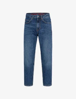 Hugo Leisure Mid-rise Regular-fit Cropped Denim Jeans