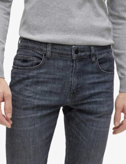 Boss Business Leisure Straight-leg Regular-fit Stretch-cotton Jeans -Metro Style Shop R04093703 MEDIUMGREY ALT04