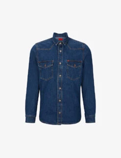 Hugo Western-style Kent-collar Relaxed-fit Denim Shirt