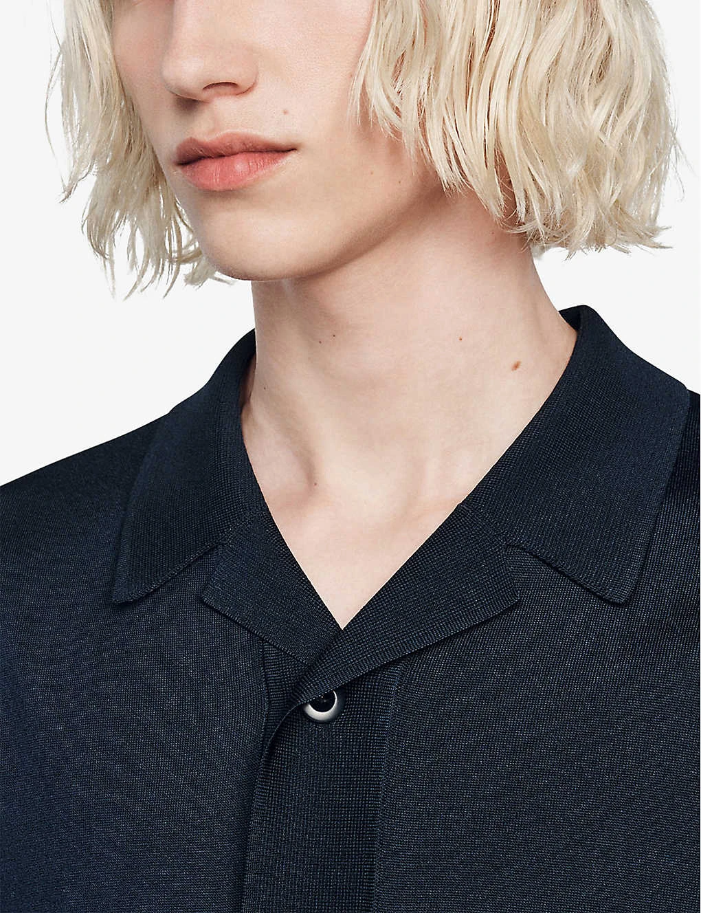 Sandro V-neck Cotton-blend Knitted Vest 7 Sandro V-neck Cotton-blend Knitted Vest - Image 5