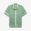 Reiss Vanpelt Graphic-print Short-sleeve Recycled-polyester Shirt -Metro Style Shop R04103912 GREENIVORY M