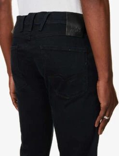 Replay Anbass Hyperflex Slim-fit Stretch-denim Jeans -Metro Style Shop R04104814 BLUE ALT06