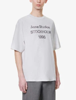Acne Studios 1996 Relaxed-fit Cotton-jersey T-shirt 9 Acne Studios 1996 Relaxed-fit Cotton-jersey T-shirt -Metro Style Shop R04108382 PALEGREYMELANGE ALT02