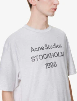 Acne Studios 1996 Relaxed-fit Cotton-jersey T-shirt 11 Acne Studios 1996 Relaxed-fit Cotton-jersey T-shirt -Metro Style Shop R04108382 PALEGREYMELANGE ALT04