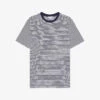 Reiss Keats Striped Cotton-blend Jersey T-shirt -Metro Style Shop R04110026 NAVYWHITE M