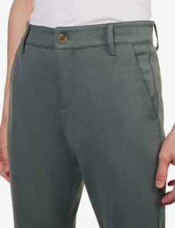 Paige Stafford Slim-leg Mid-rise Stretch-woven Trousers -Metro Style Shop R04111350 JADEDCRYSTAL ALT04