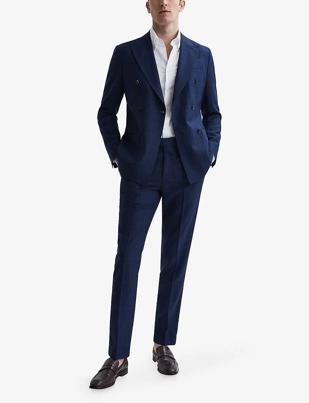 Reiss Royce Slim-fit Prince Of Wales-check Wool Trousers 4 Reiss Royce Slim-fit Prince Of Wales-check Wool Trousers - Image 2