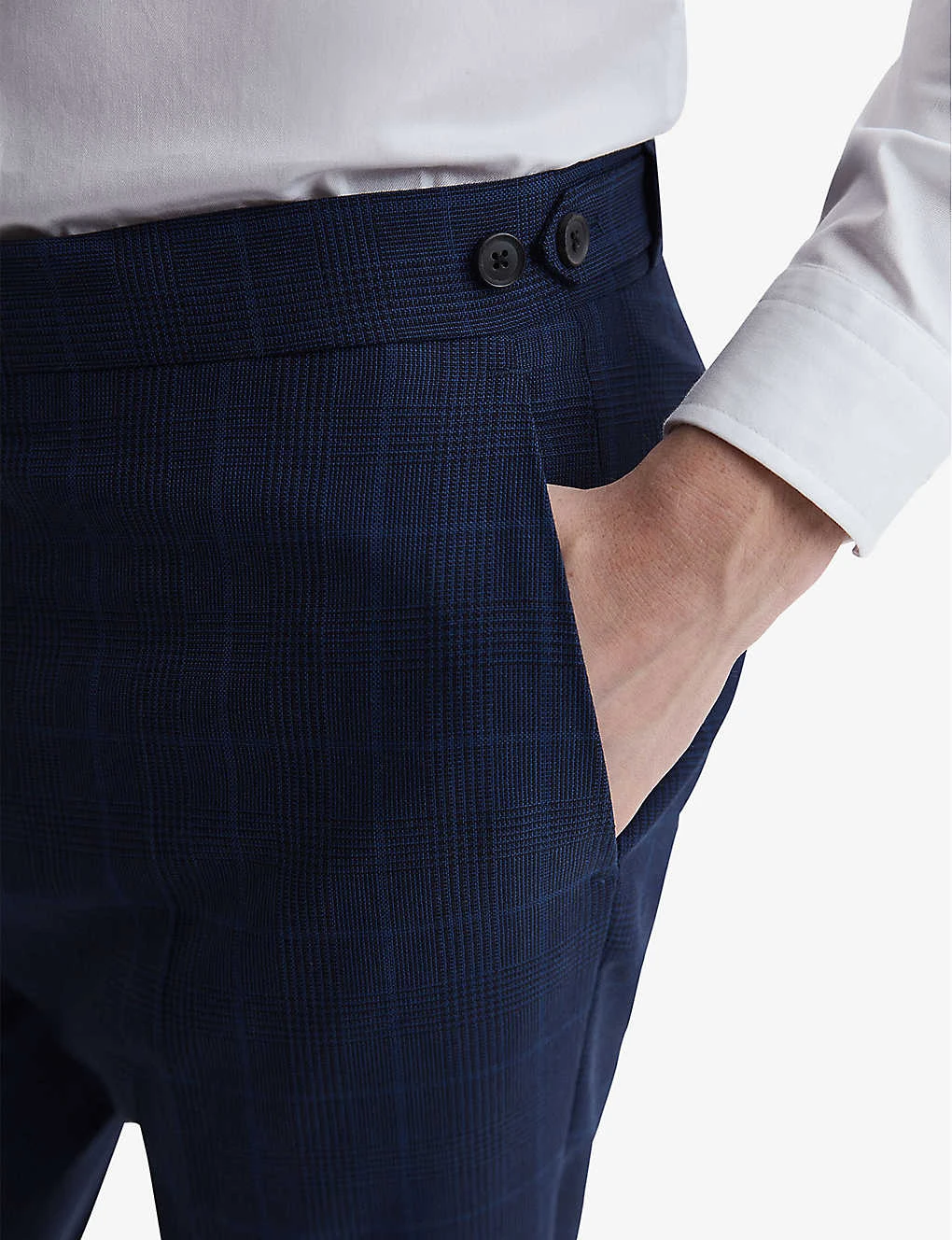 Reiss Royce Slim-fit Prince Of Wales-check Wool Trousers 7 Reiss Royce Slim-fit Prince Of Wales-check Wool Trousers - Image 5