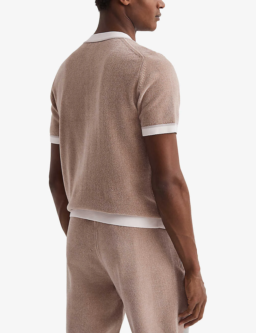 Reiss Striker Contrast-trim Pressed-stud Knitted Shirt 6 Reiss Striker Contrast-trim Pressed-stud Knitted Shirt - Image 4