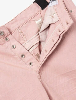 Bolan Zipped-leg Mid-rise Straight-leg Regular-fit Denim Trousers -Metro Style Shop R04116989 FADEDPINK ALT05