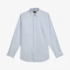 Ted Baker Regular-fit Cotton-blend Shirt -Metro Style Shop R04121875 PLBLUE M