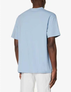 Calvin Klein Logo-embroidered Cotton And Recycled Polyester-blend T-shirt -Metro Style Shop R04123667 ICELANDBLUE ALT03