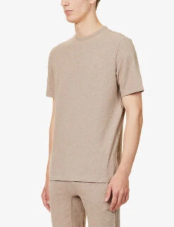 Calvin Klein Crewneck Brand-tab Stretch-cotton T-shirt -Metro Style Shop R04123677 ELEMENTHEATHER ALT02