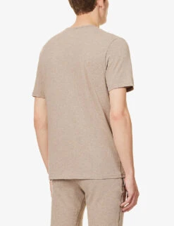 Calvin Klein Crewneck Brand-tab Stretch-cotton T-shirt -Metro Style Shop R04123677 ELEMENTHEATHER ALT03