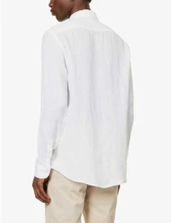 Sunspel Regular-fit Linen Shirt -Metro Style Shop R04124836 WHITE ALT03