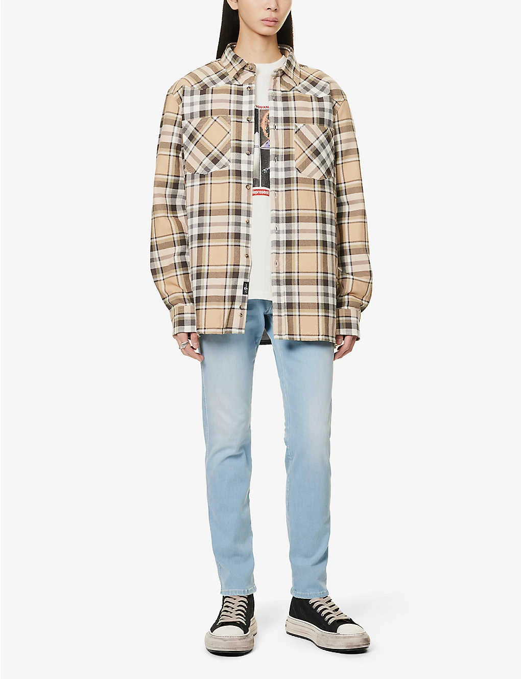 Replay Anbass Faded-wash Tapered Slim-fit Stretch-denim Jeans 4 Replay Anbass Faded-wash Tapered Slim-fit Stretch-denim Jeans - Image 2