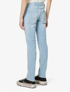 Replay Anbass Faded-wash Tapered Slim-fit Stretch-denim Jeans 12 Replay Anbass Faded-wash Tapered Slim-fit Stretch-denim Jeans -Metro Style Shop R04125084 LIGHTBLUE ALT03