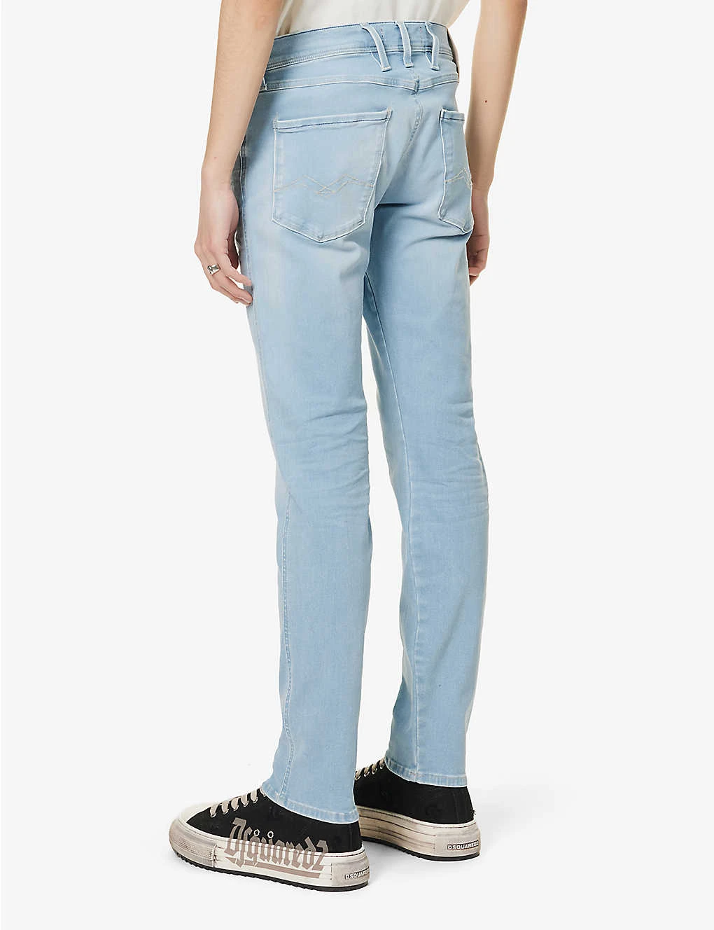 Replay Anbass Faded-wash Tapered Slim-fit Stretch-denim Jeans 6 Replay Anbass Faded-wash Tapered Slim-fit Stretch-denim Jeans - Image 4