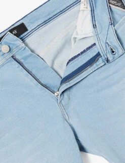Replay Anbass Faded-wash Tapered Slim-fit Stretch-denim Jeans 15 Replay Anbass Faded-wash Tapered Slim-fit Stretch-denim Jeans -Metro Style Shop R04125084 LIGHTBLUE ALT06