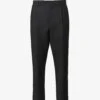 Prada Single-breasted Tapered-leg Cropped Wool-blend Trousers -Metro Style Shop R04125441 ANTHRACITE M