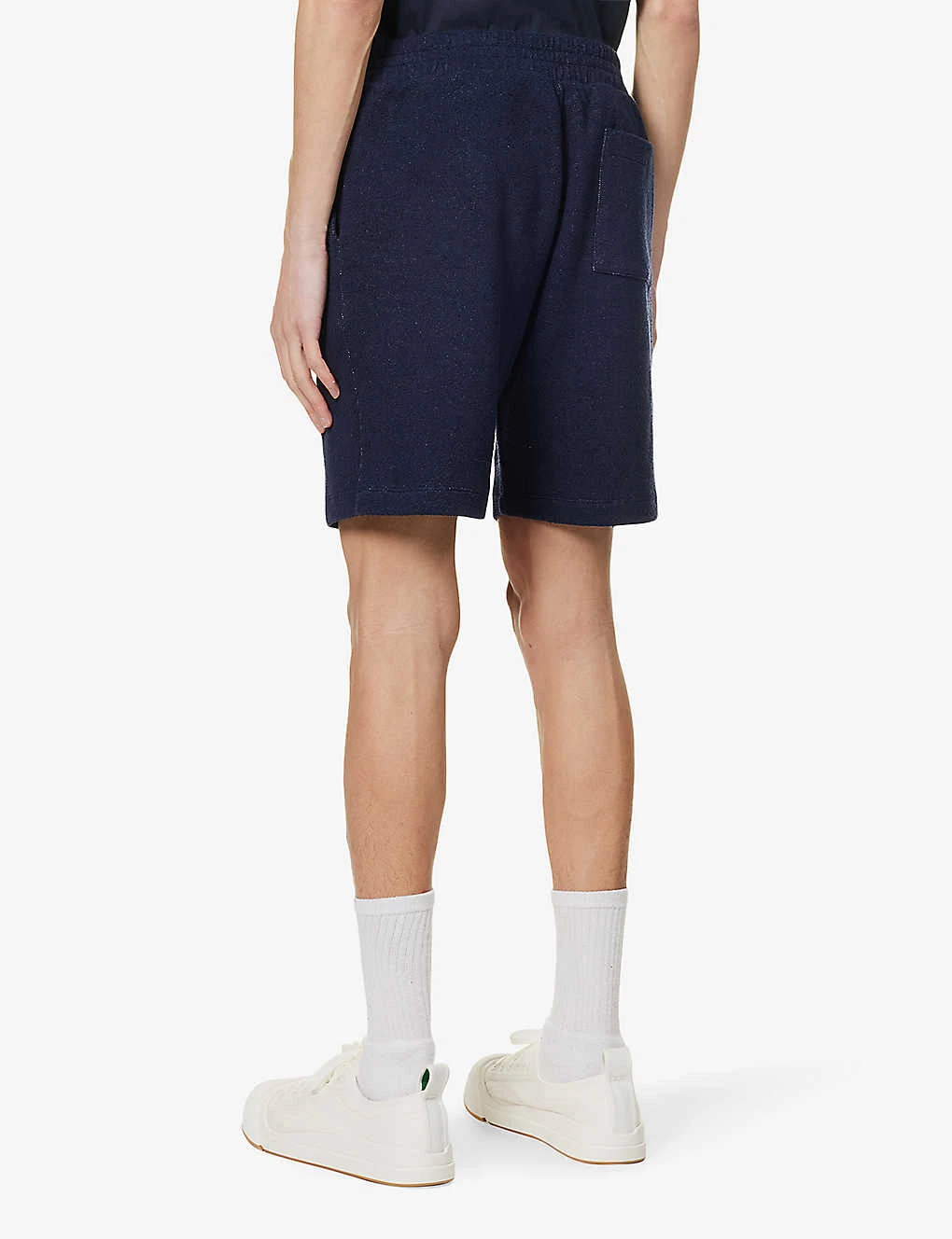 PAUL SMITH Bouclé-texture Brand-patch Cotton-blend Shorts 6 PAUL SMITH Bouclé-texture Brand-patch Cotton-blend Shorts - Image 4
