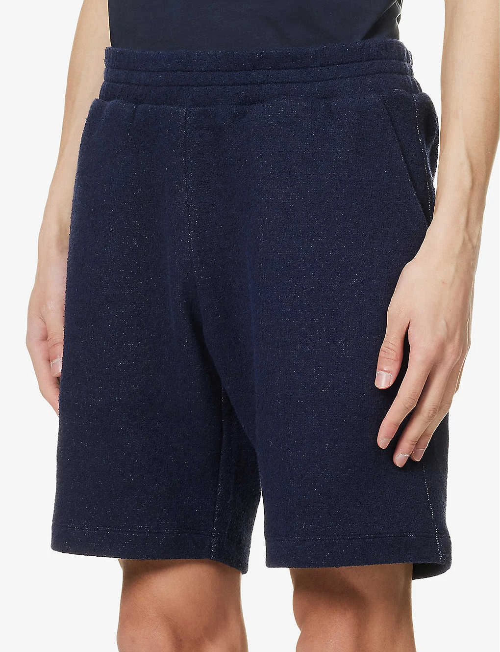 PAUL SMITH Bouclé-texture Brand-patch Cotton-blend Shorts 7 PAUL SMITH Bouclé-texture Brand-patch Cotton-blend Shorts - Image 5