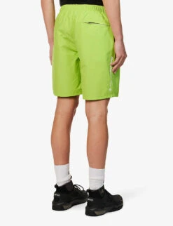 One Point Brand-embroidered Cotton-blend Shorts -Metro Style Shop R04127069 GREEN ALT03