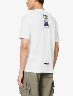 Varsity Graphic-print Cotton-jersey T-shirt -Metro Style Shop R04127073 WHITE ALT03