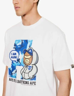 Varsity Graphic-print Cotton-jersey T-shirt -Metro Style Shop R04127073 WHITE ALT04