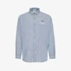 Chambray Logo-embellished Regular-fit Cotton Shirt -Metro Style Shop R04127079 BLUE M
