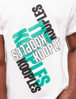 THE KOOPLES Graphic-print Relaxed-fit Cotton T-shirt -Metro Style Shop R04127786 GRN23 ALT04