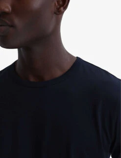 Reiss Caspian Cotton-jersey T-shirt -Metro Style Shop R04127801 NAVY ALT04
