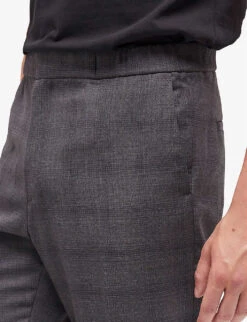 THE KOOPLES Prince Of Wales-check Regular-fit Straight-leg Stretch-woven Trousers 8 THE KOOPLES Prince Of Wales-check Regular-fit Straight-leg Stretch-woven Trousers -Metro Style Shop R04127971 BLA01 ALT02