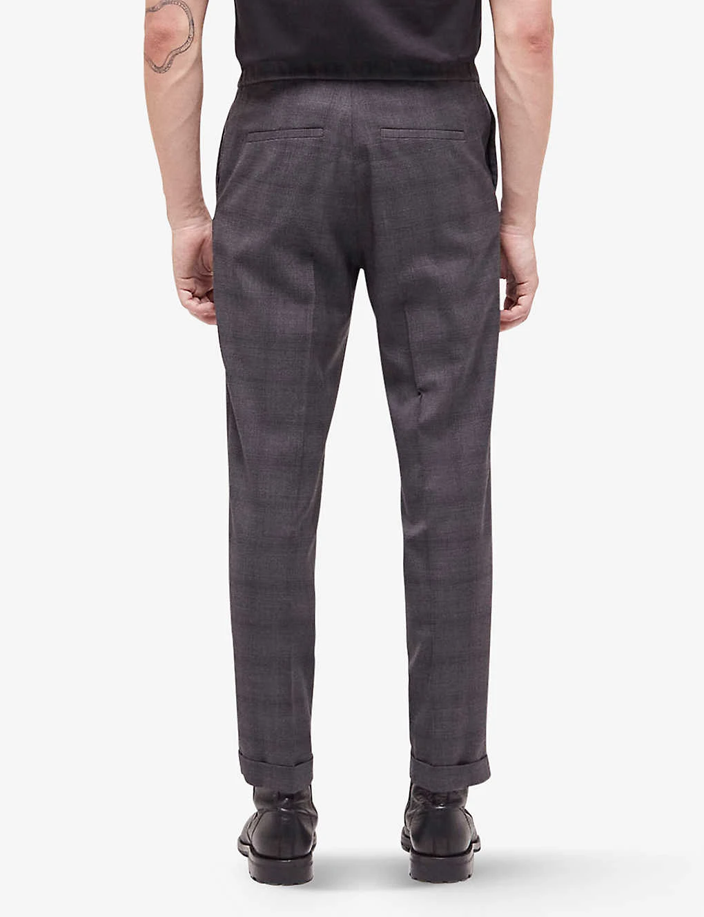 THE KOOPLES Prince Of Wales-check Regular-fit Straight-leg Stretch-woven Trousers 6 THE KOOPLES Prince Of Wales-check Regular-fit Straight-leg Stretch-woven Trousers - Image 4
