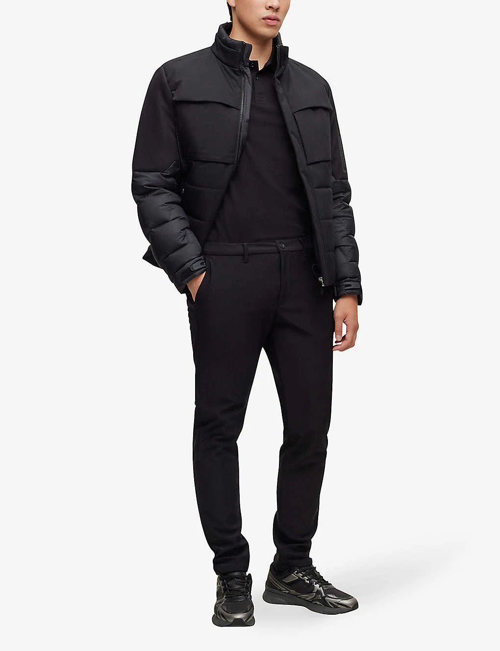 Boss Brand-typography Ribbed-trim Cotton-jersey Polo Shirt 4 Boss Brand-typography Ribbed-trim Cotton-jersey Polo Shirt - Image 2