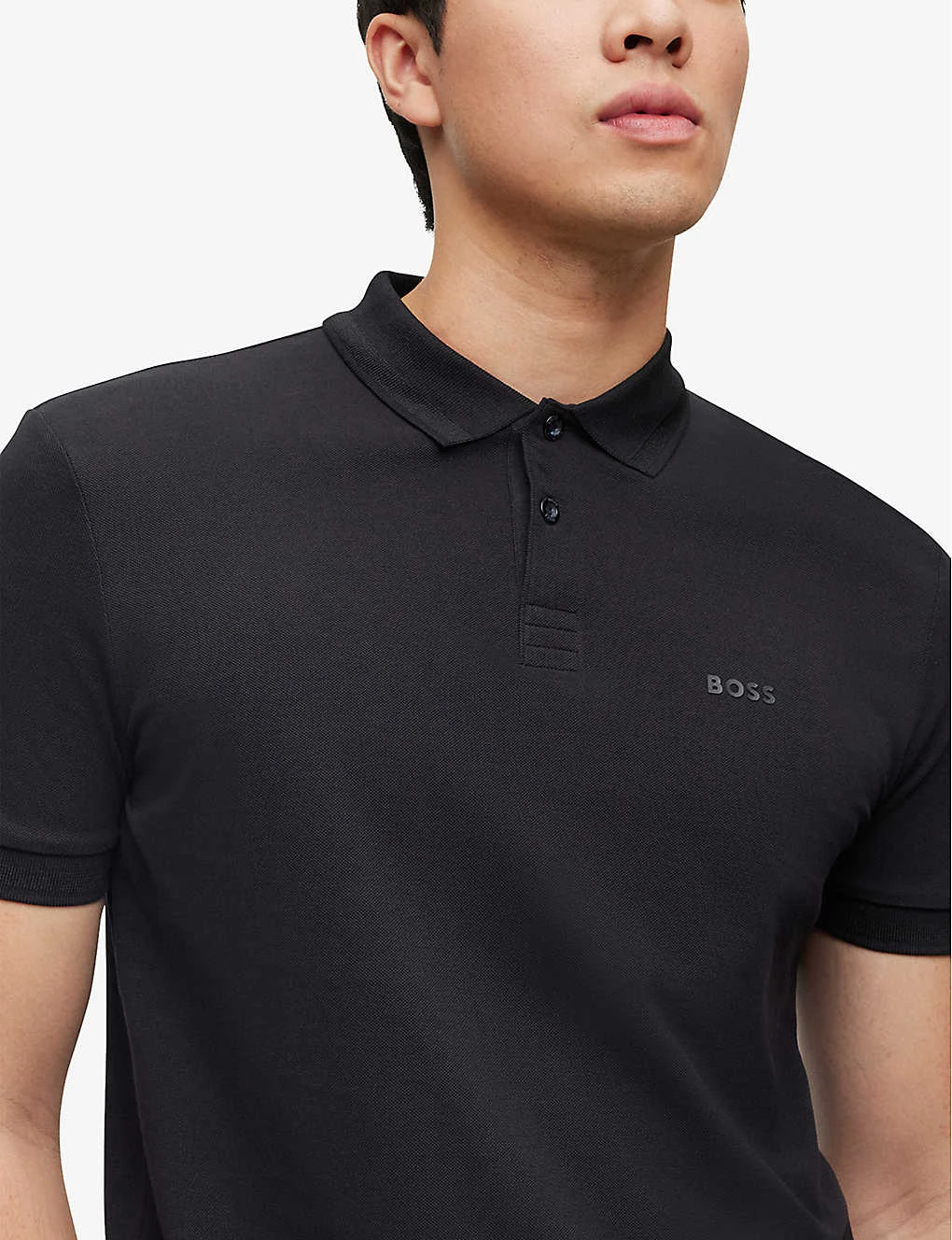 Boss Brand-typography Ribbed-trim Cotton-jersey Polo Shirt 7 Boss Brand-typography Ribbed-trim Cotton-jersey Polo Shirt - Image 5