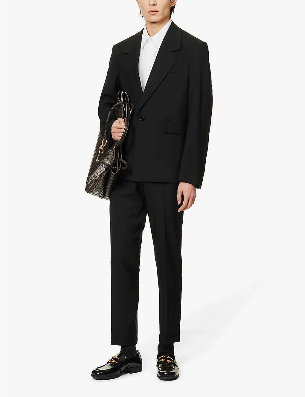 Bottega Veneta Pressed-crease Straight-leg Wool Trousers 4 Bottega Veneta Pressed-crease Straight-leg Wool Trousers - Image 2