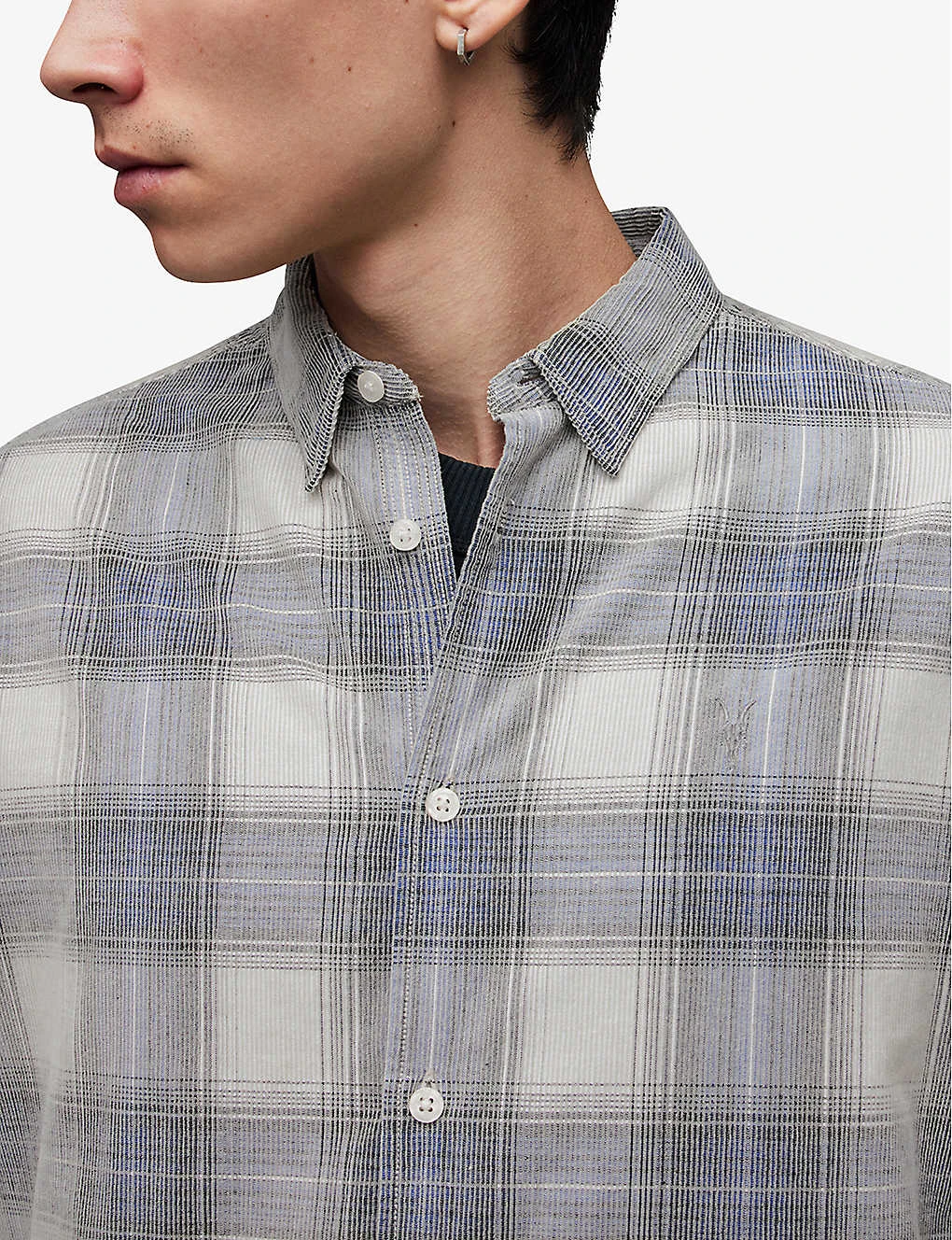 AllSaints Galdana Plaid-patterned Cotton Flannel Shirt 6 AllSaints Galdana Plaid-patterned Cotton Flannel Shirt - Image 5