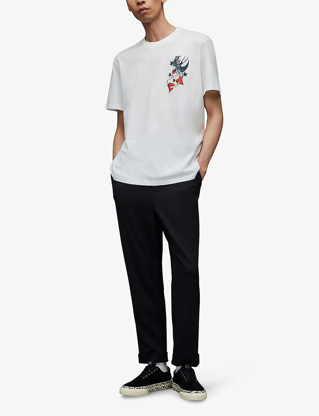 AllSaints Graphic-print Short-sleeve Organic-cotton T-shirt 4 AllSaints Graphic-print Short-sleeve Organic-cotton T-shirt - Image 2